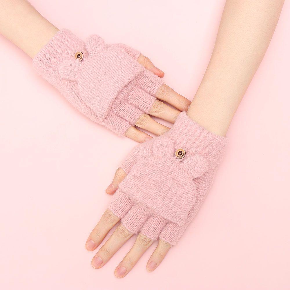 Găng Tay Dệt Kim Màu Trơn Dễ Thương Cho Bé MIHAN1