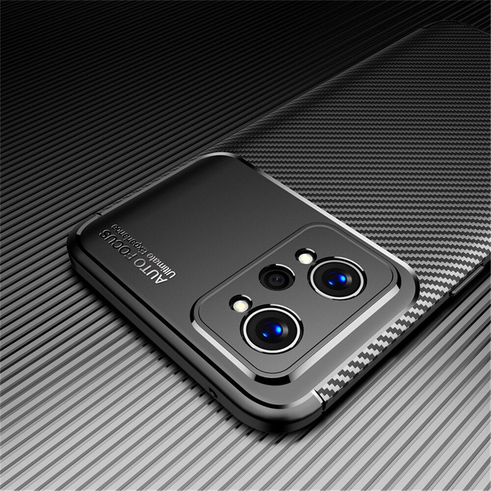 For Realme GT2 Pro Case Matte Carbon Fiber Back Cover On RealmeGT2 Realmy GT 2 G T 2Pro GT2Pro Soft TPU Bumper Shockproof Coque