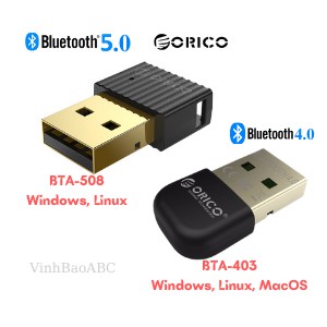 USB Thu Phát Bluetooth 5.0 BTA-508, BTA-403 4.0 dành cho máy tính PC (Windows, Linux, MacOS...)