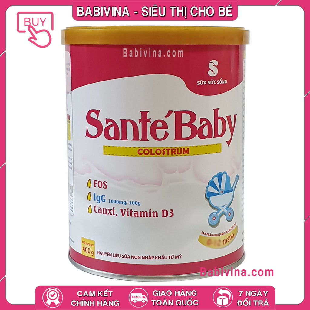 [CHÍNH HÃNG] Sữa Non Sante Baby 400g - 800g | Kháng Thể Sữa Non Nhập Khẩu Từ Mỹ (SanteBaby SantéBaby Santé Baby)