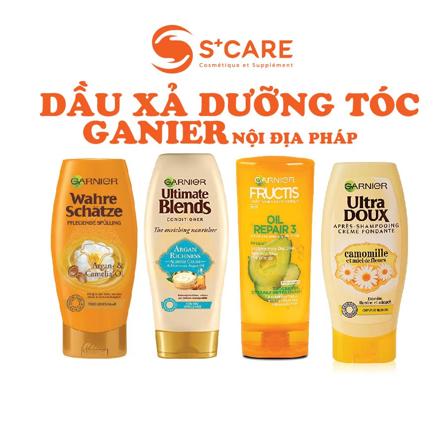 Dầu Xả Garnier - Dầu xả chính hãng chiết xuất thiên nhiên giúp tóc chắc khỏe từ gốc đến ngọn