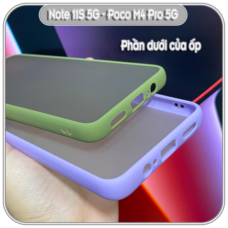 Ốp lưng cho Xiaomi Redmi Note 11S 5G - Poco M4 Pro 5G nhám viền màu che camera