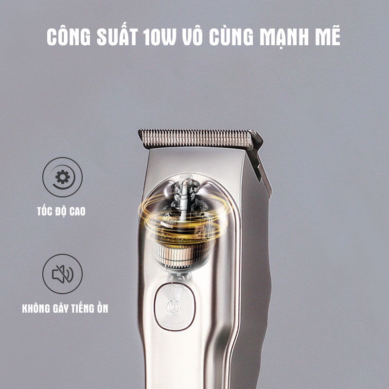 Tông đơ cắt tóc gia đình tặng kèm nhiều quà tặng, Máy cạo râu đa năng 4in1 cao cấp chống nước chính hãngHTC, sạc pin USB