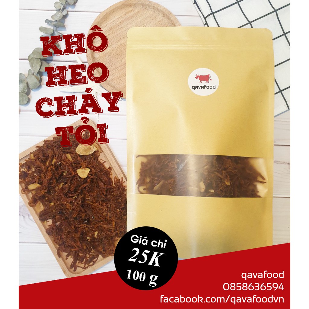 Khô Heo Cháy Tỏi Qavafood siêu ngon loại 1 - đẳng cấp giòn tan, đậm vị - VSATTP | BigBuy360 - bigbuy360.vn