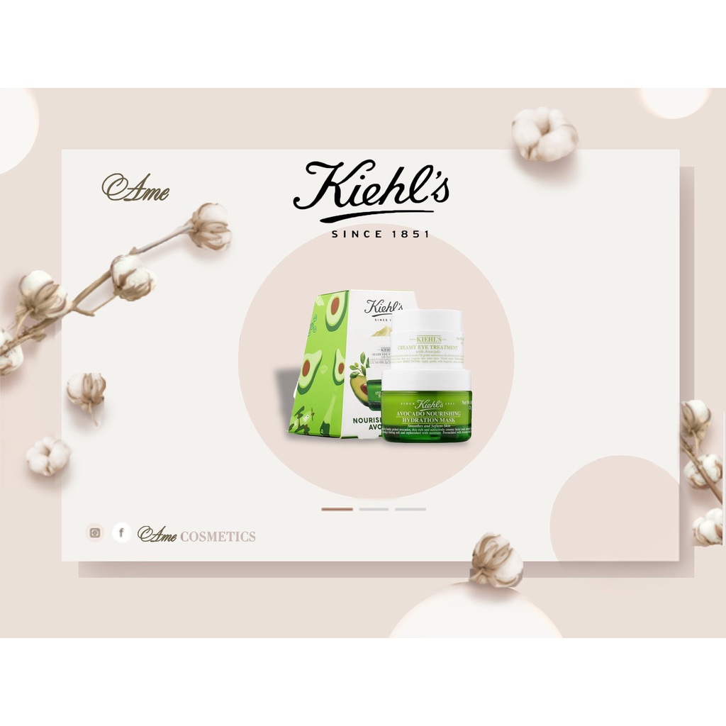 [BILL US - KIEHL'S] SET MẶT NẠ + KEM MẮT BƠ - Nourished By Nature Avocado Duo