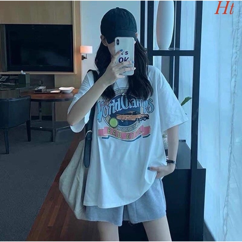 Bộ đùi logo oto quần đùi xám HT11