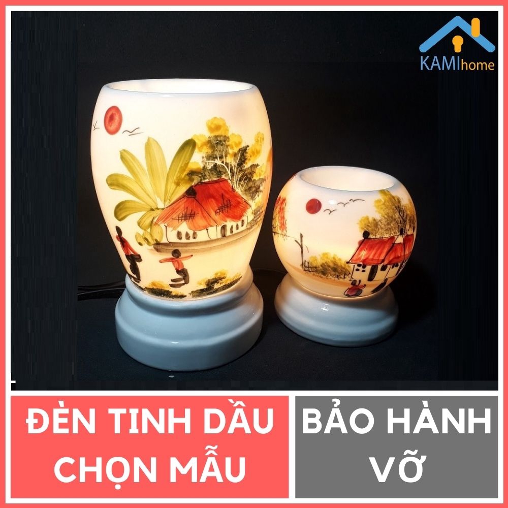 Đèn xông tinh dầu thơm phòng đuổi muỗi sứ cắm điện cỡ Lớn(Bảo hành Vỡ)Chọn kèm 1 Tinh dầu 10ml