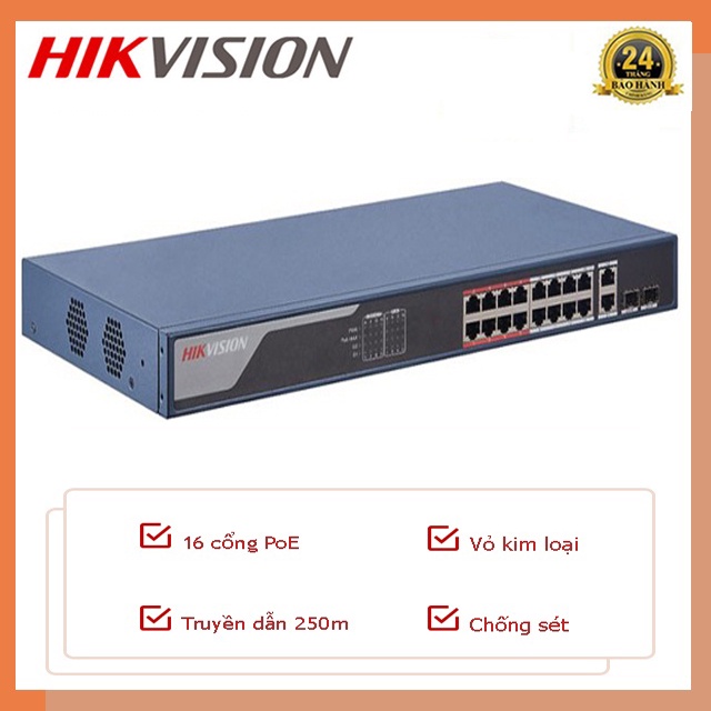 Switch Mạng Thông Minh 16 Cổng Poe HIKVISION DS-3E0318P-E,DS-3E0516-E,3E1318P-EI,3E1516-EI,3E0318P-E/M