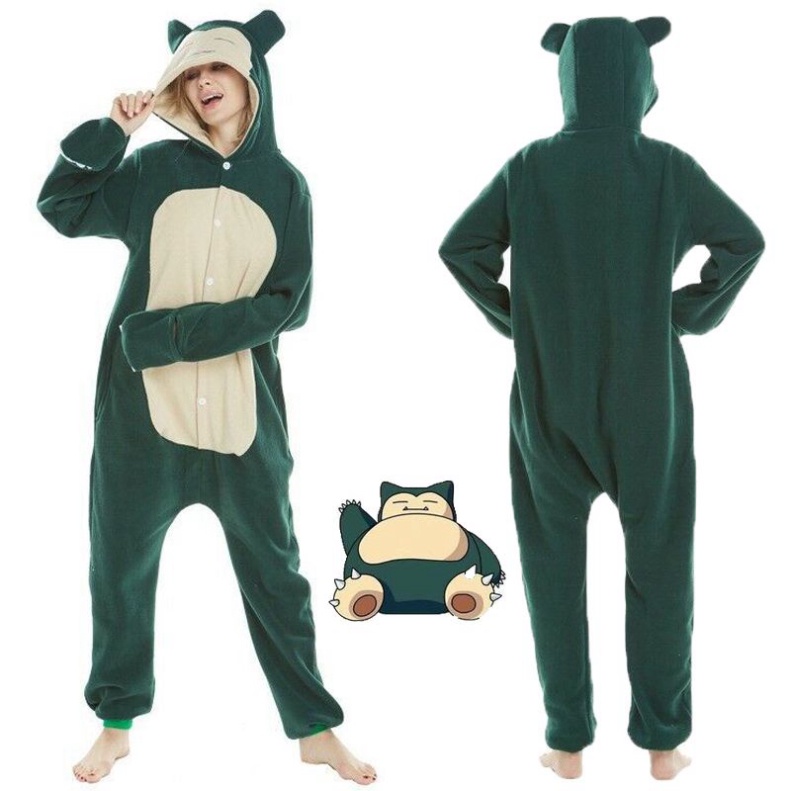 [O] Pokemon Kigurumi Anime Snorlax Cosplay Pajamas Jumpsuit Adult Sleepwear Onesie [Miu Cosplay] | BigBuy360 - bigbuy360.vn