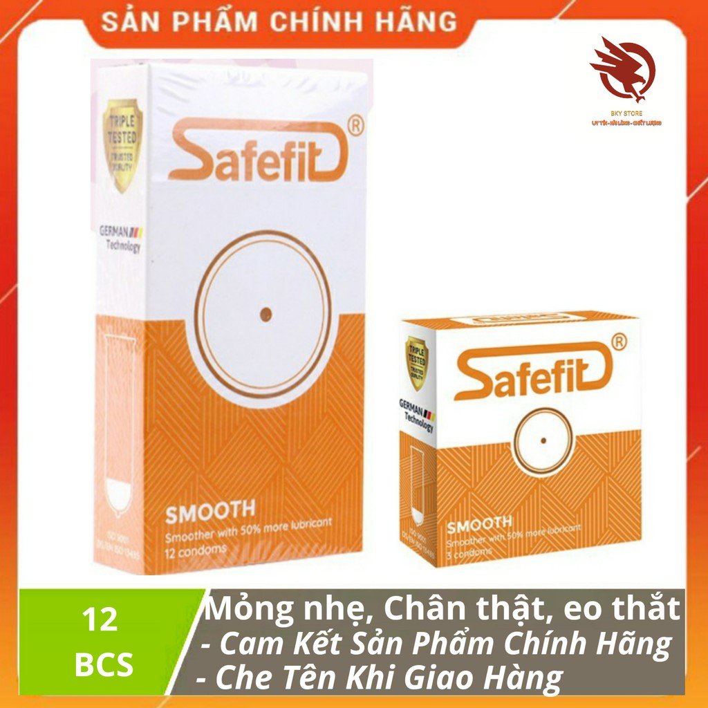 baocaosu_safefit Smooth chứa gấp đôi chất bội trơn, hiết kế ôm khít công nghệ Double - Fit, Công nghệ khử mùi cao su cực
