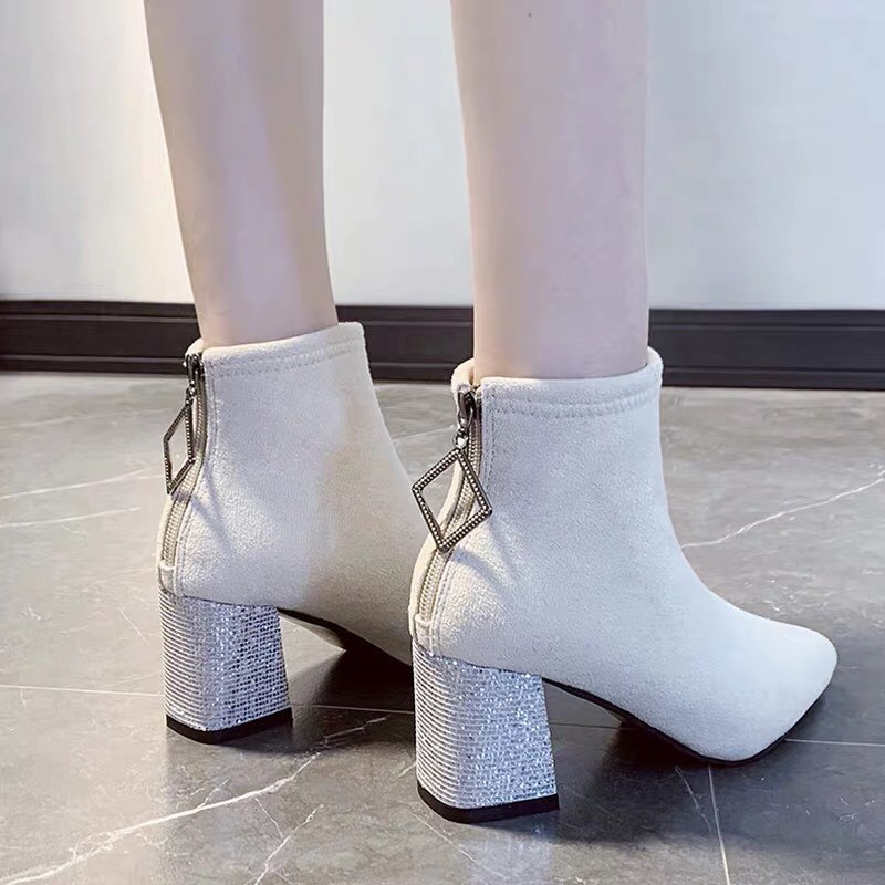 Bốt nữ cao 5-6cm lót lông siêu ấm, siêu đẹp  sẵn 522