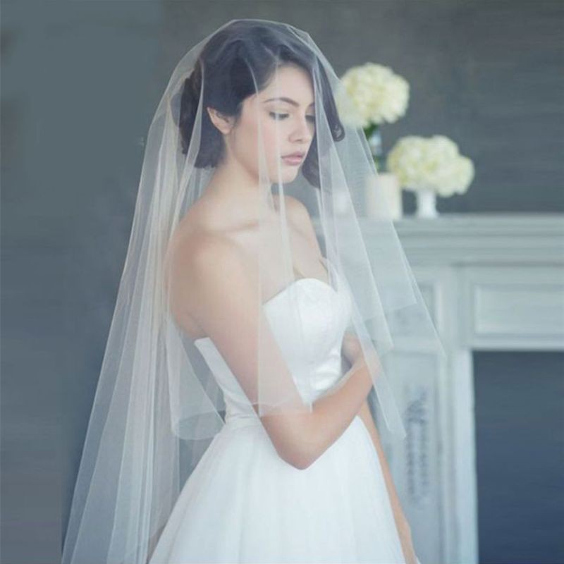 Khăn voan trùm đầu phụ kiện chụp ảnh dành cho cô dâu