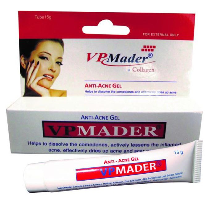 gel ngăn ngừa mụn VP mader + collagen 15g