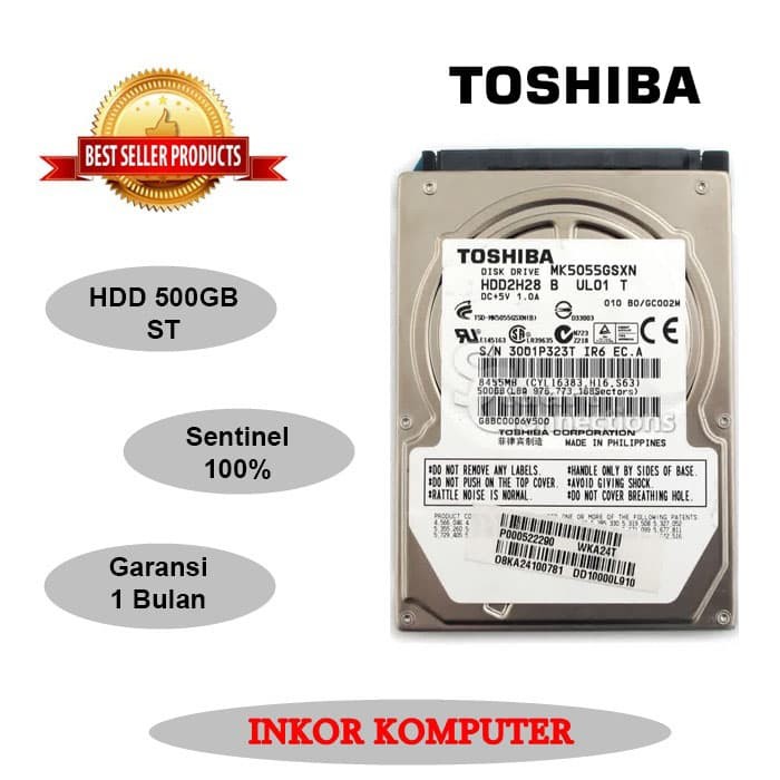 Ổ Cứng Laptop Toshiba Dày Dặn 500gb