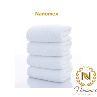 Khăn tắm khách sạn trắng 40x80 cm cỡ trung cao cấp mịn mềm thấm hút tốt Nanomex