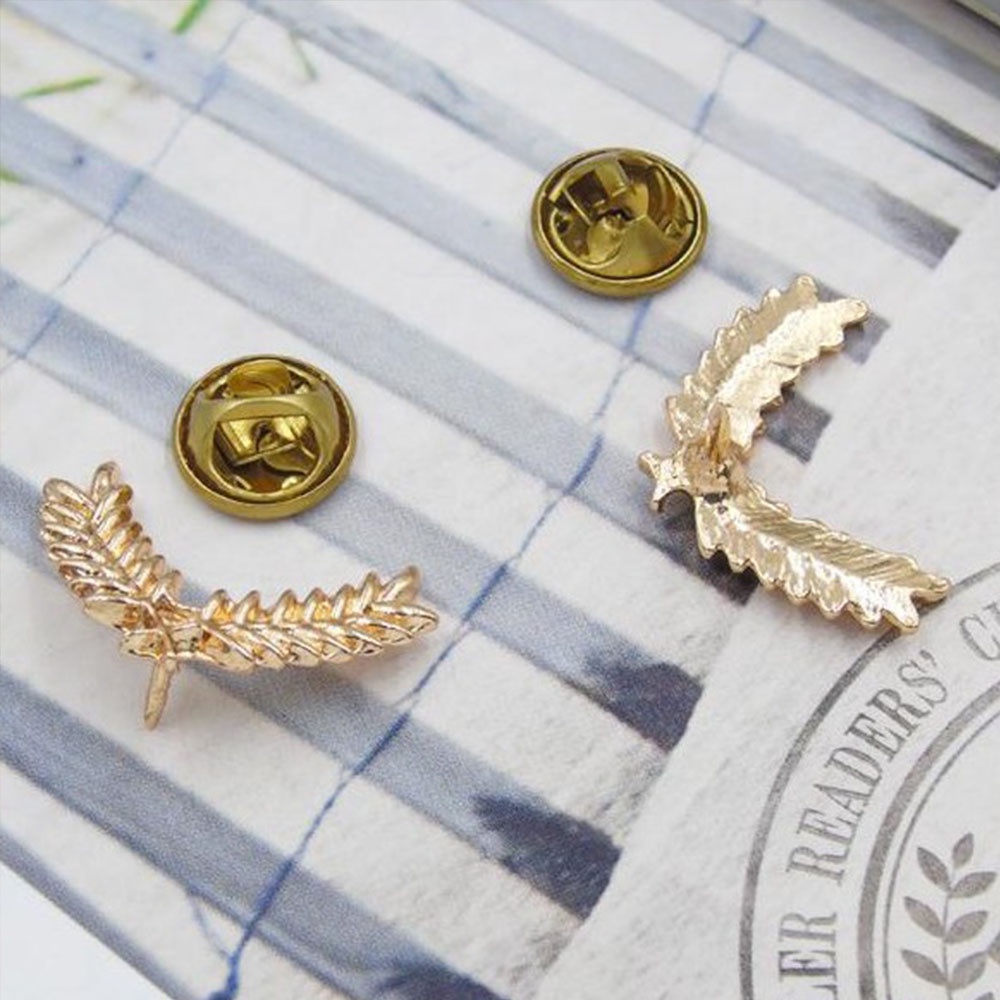 1 Cặp Ghim Cài Áo Hình Chiếc Lá Thời Trang Dành Cho Nữ