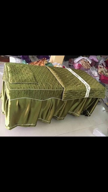 Ga lụa trần bông phủ giường spa, phun xăm, nối mi | BigBuy360 - bigbuy360.vn