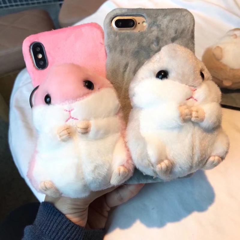 Thú Nhồi Bông Hình Chuột Hamster Ba Chiều Sáng Tạo Cho Oppo R17 Mobile