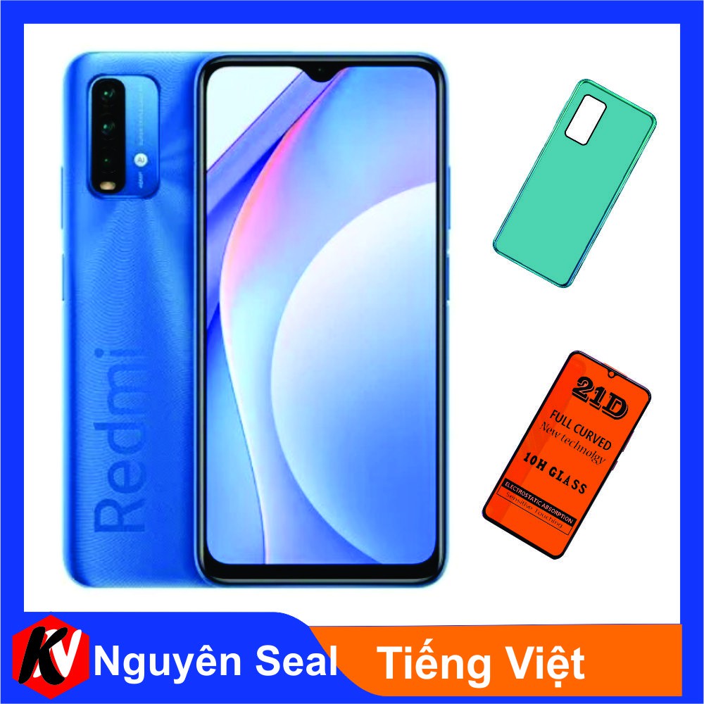 Điện thoại Xiaomi Redmi Note 9 4G LTE (4GB/128GB) + Cường lực full màn hình - Hàng Nhập Khẩu