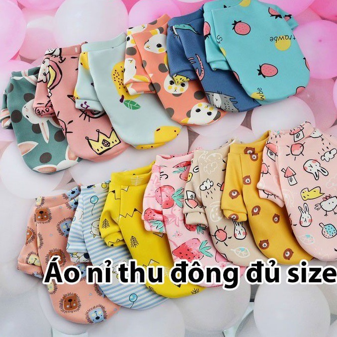 Áo nỉ họa tiết giá rẻ chó mèo