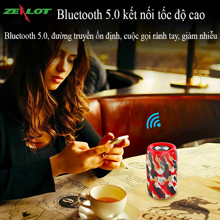 [Mã ELHACE giảm 4% đơn 300K] Loa Bluetooth mini siêu Bass Zealot S32