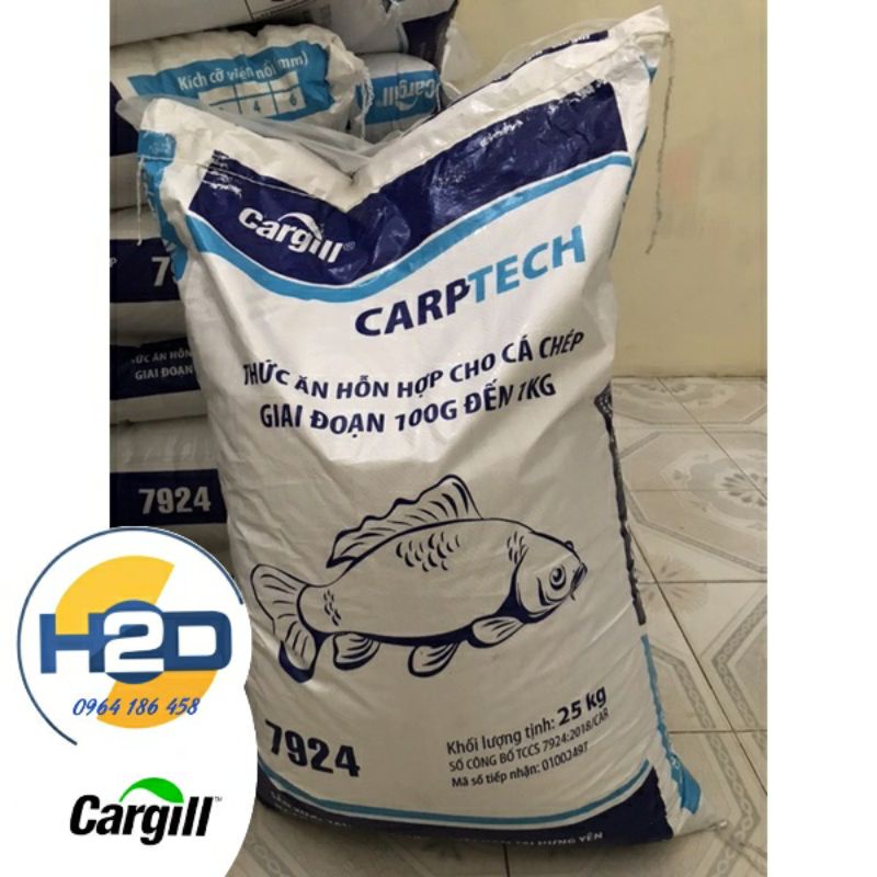 1kg Cám cá Cargill  dùng cho cá Chép, cá koi, cá rô...làm mồi câu
