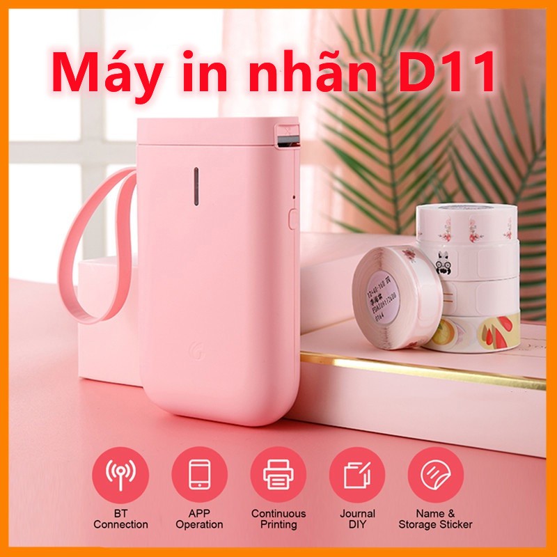Máy in nhãn nhiệt Niimbot D11 / máy in keo / máy in nhiệt di động mini / kết nối không dây với điện thoại di động / in mã vạch và hoa văn