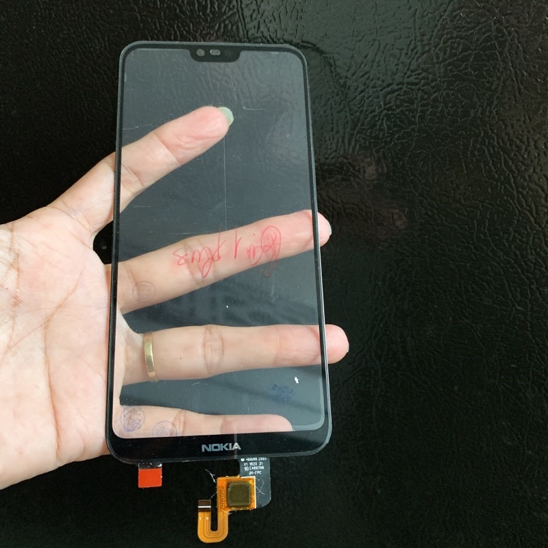 Kính cảm ứng Nokia 6.1 plus. keo dán 8000
