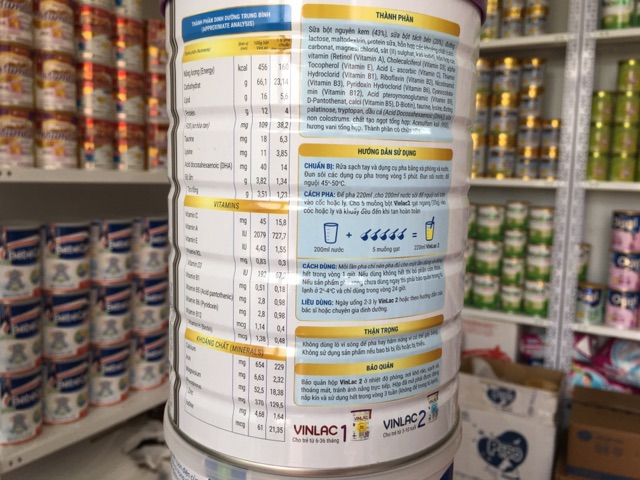 Sữa VINLAC số 2 hộp 900gr