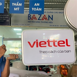 Hộp đèn quảng cáo shop, tiệm nail.... mica hút nổi - hình chữ nhật