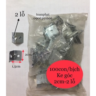 Ke góc vuông| ke minni 2 lỗ 2cm