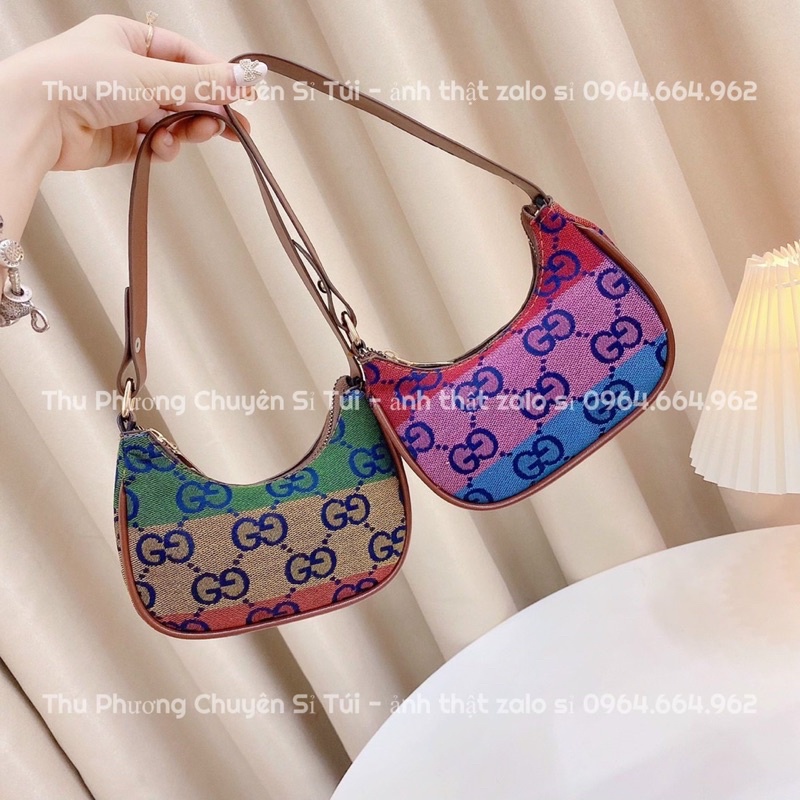 Túi Kẹp Nách Cho Bé Chất Vải Nhiều Hoạ Tiết Mini Size 14