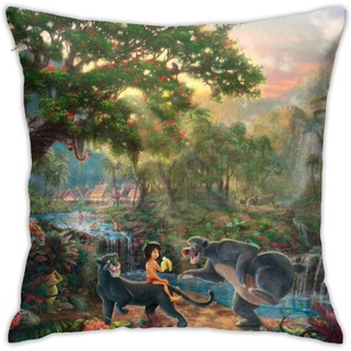 Vỏ gối nhung hình vuông 18x18 inches gdssbd the jungle book siêu mềm