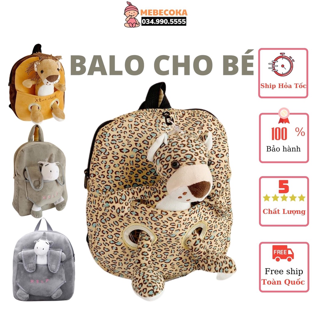 Balo cho bé ,Ba lô bé trai, bé gái chống thất lạc thiết kế hình ĐỘNG VẬT 3D hoạt hình Hàn Quốc