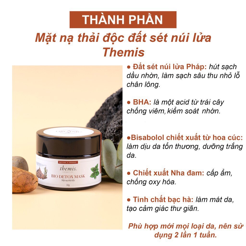 Mặt nạ đất sét núi lửa Themis - 50ml