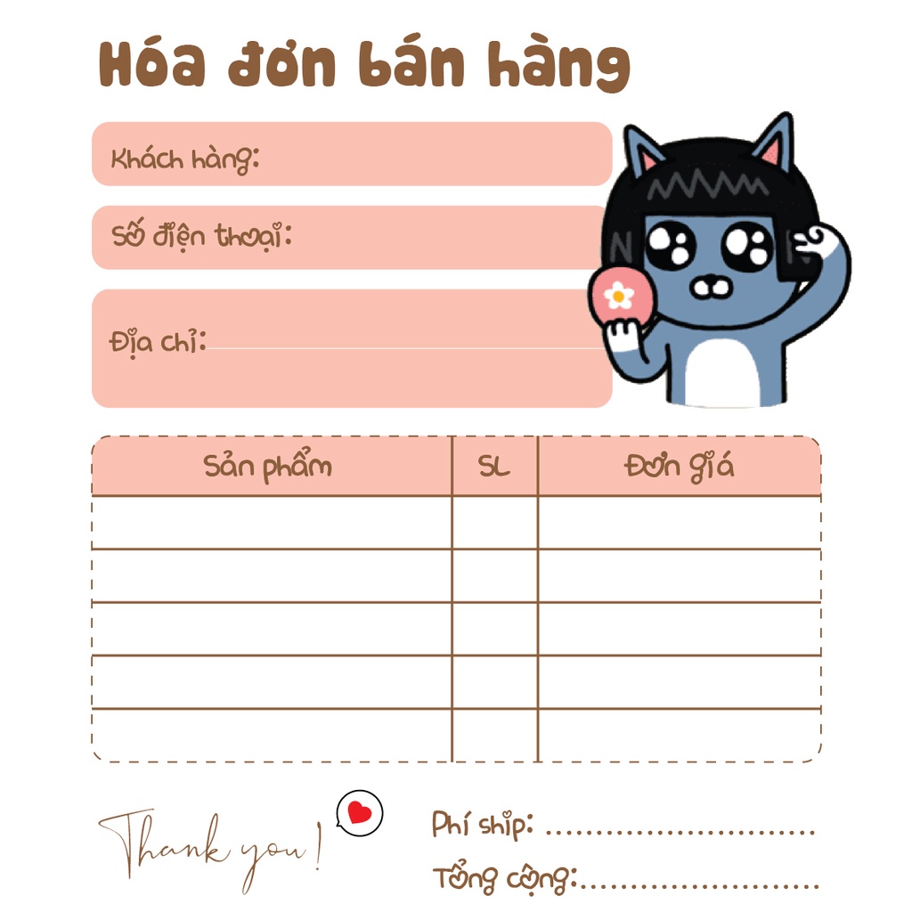 Hóa Đơn Bán Hàng Mini 1 Liên NEO