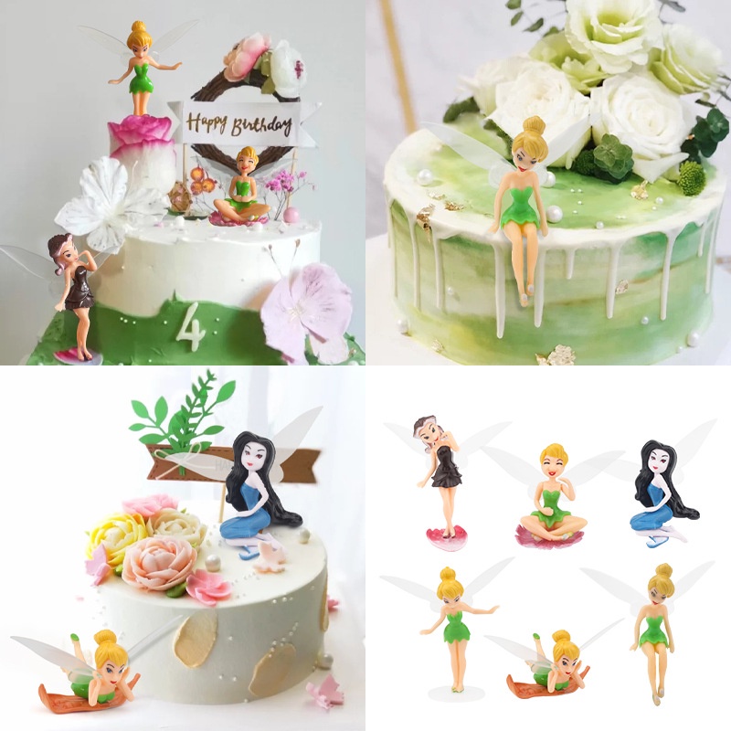 Set 3/6 Búp Bê Nàng Tiên Trang Trí Bánh Kem