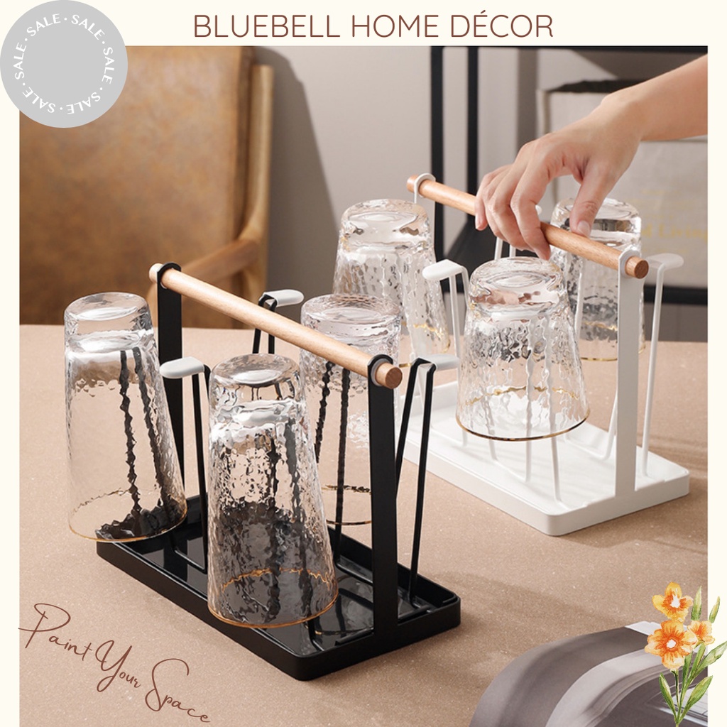 Giá Úp Cốc Kèm Khay, Khay Úp Ly Chén Uống Nước Có Khay Nhựa Hứng Nước Cao Cấp Loại 1 BlueBell