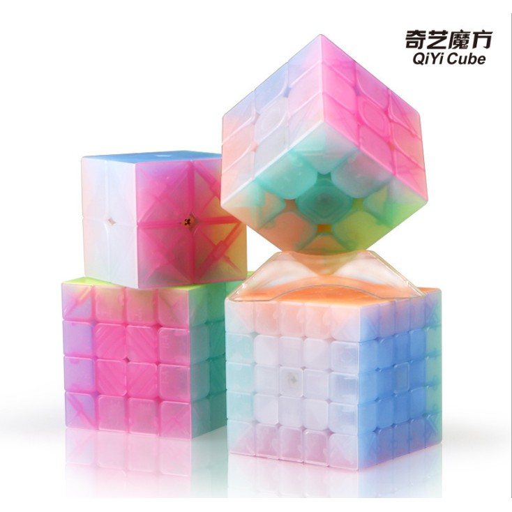 Bộ Sưu Tập Rubik Jelly QiYi 2x2 3x3 4x4 5x5 Tam Giác Ivy Skewb Square-1 SQ-1 Fisher Dino X Mastermorphix Windmill