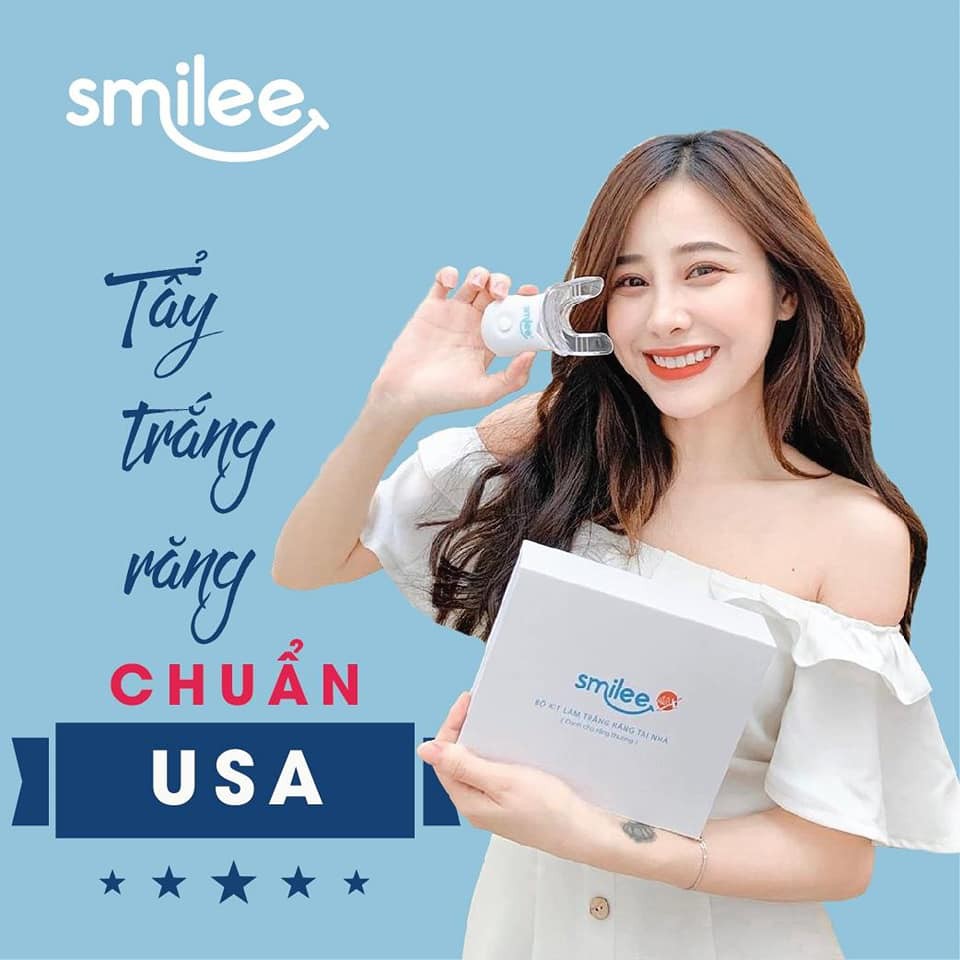 [Tặng Kèm Chỉ Nha Khoa Oral B Cao Cấp] Bộ Kit Làm Trắng Răng An Toàn Tại Nhà Tiêu Chuẩn Mỹ Smilee