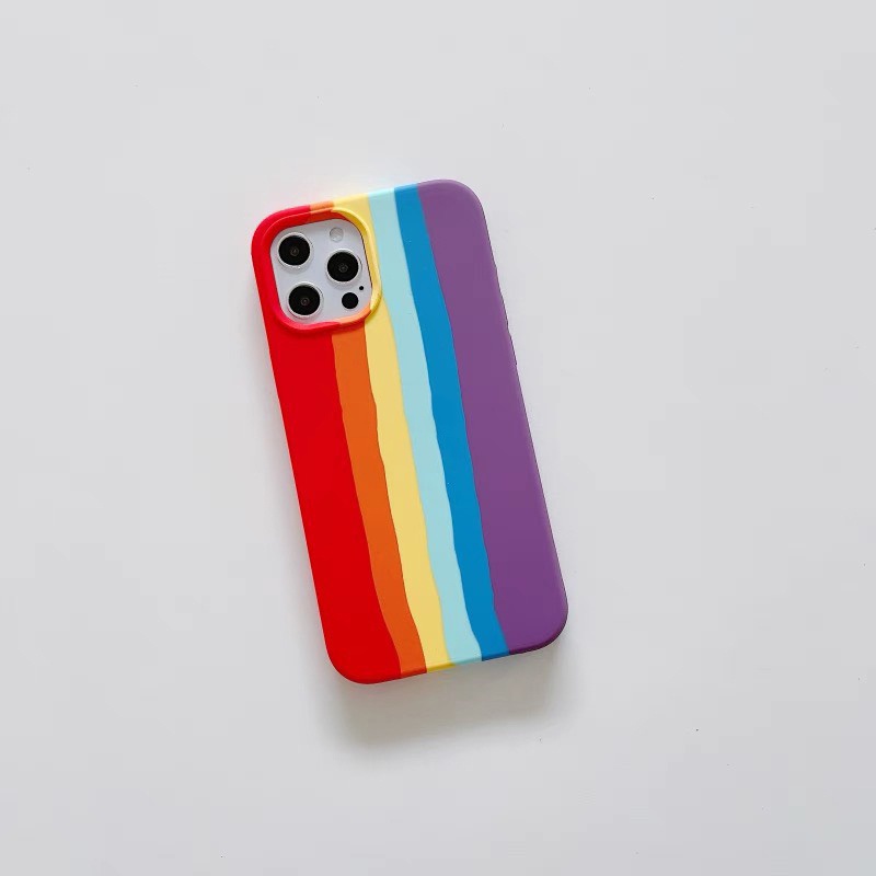 Ốp lưng chống bẩn hình cầu vồng full viền dành cho 6/6s/6plus/6splus/7/7plus/8/8plus/x/xs/xsmax/11/11promax