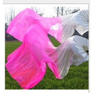 [Có sẵn 1 cây] Quạt lụa dài múa cổ trang TQ - Lụa thường - Loại 1m8 nhe