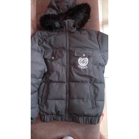 Áo khoác phao nam mũ lông cao cấp lớp ngoài chống nước