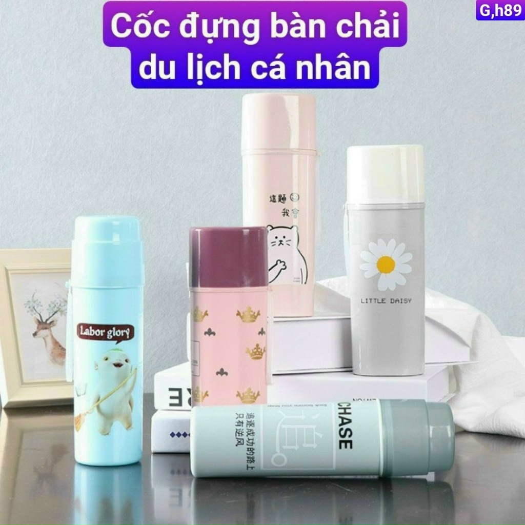 Cốc Đựng Bàn Chải Đánh Răng Du Lịch Đa Năng Có Nắp Kín Và Dây Quai Mẫu Mới 2022