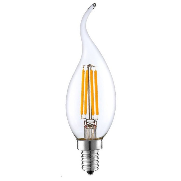 Bóng Led nến giả dây tóc Edision 4 đường Led 4W