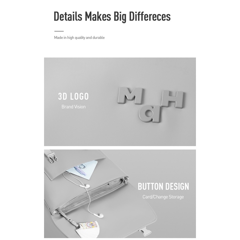 Ba lô MAH đựng máy tính xách tay chống nước bằng da phong cách Cambridge