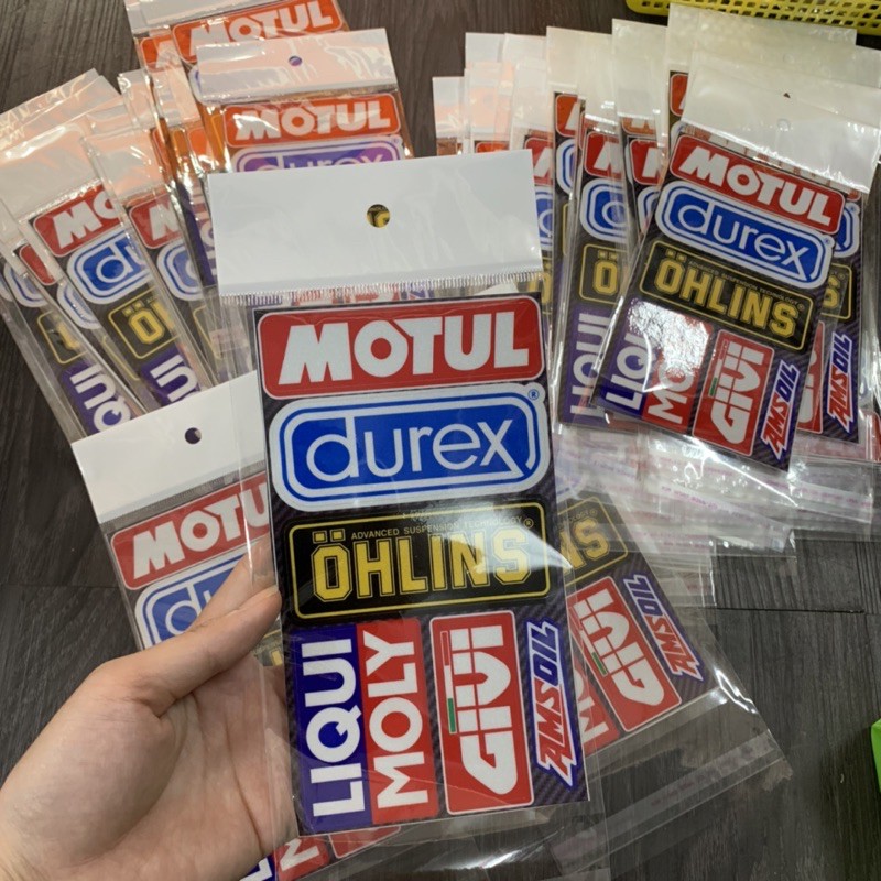 Tem phản quang Motul,durex,ohlins...