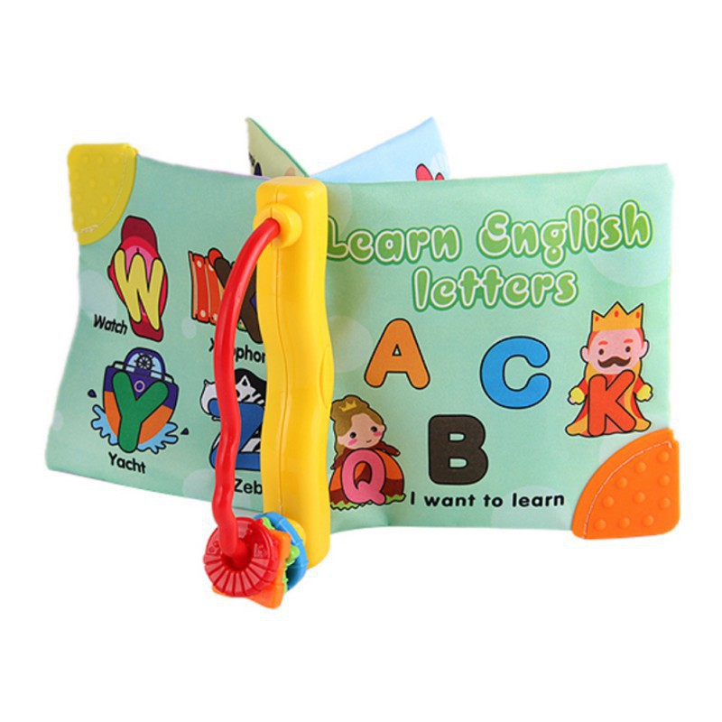 Sách vải có âm thanh và đầu màu sắc vui nhộn cho bé