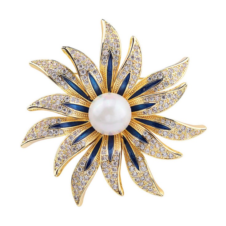 Cài áo mặt trời đính đá sang trọng GC187