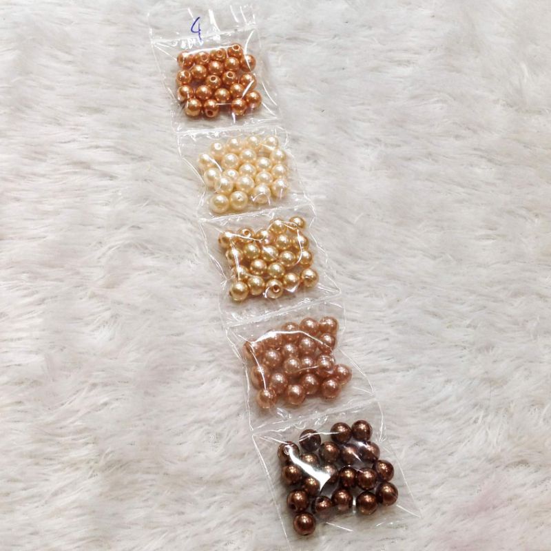 COMBO SIÊU TIẾT KIỆM - Gói 100 hạt cườm trai nhựa size 8mm theo tone màu xỏ vòng thời trang phong cách vintage